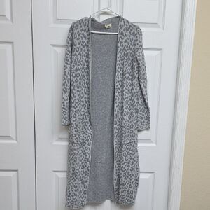 5 For $25 Light Gray Leopard Print Cardigan